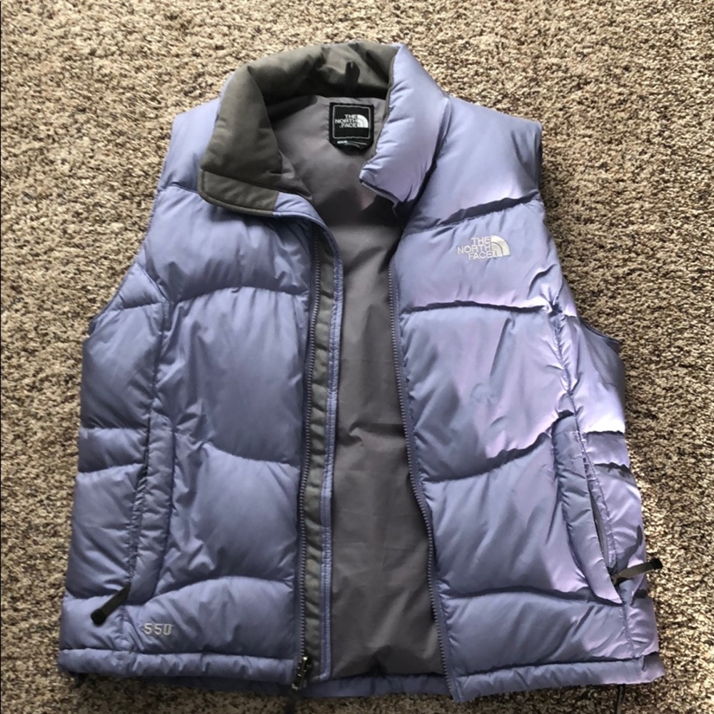 The North Face lavender puffer vest Size L
